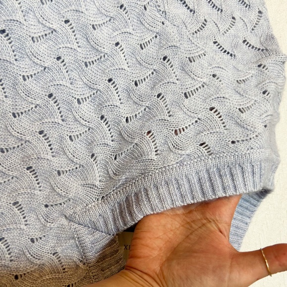 NWT STITCH FIX Cotton Emporium Callen V Neck Light purple/periwinkle Sweater XXL - Picture 10 of 11